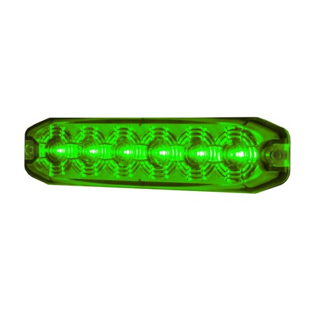 Hella 51 Length x 11 Height Mini Bar BoltOn Surface Mount LED Clear Lens Green Bulb H22897041